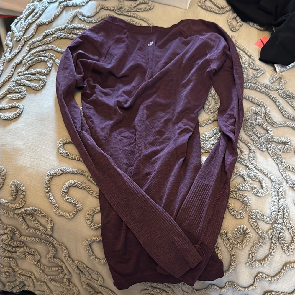 Burgundy lululemon  Long Sleeve Top